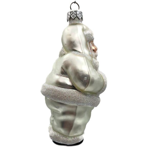 Patricia Breen Ho Ho Ho Santa Claus Pearl Glittered Dots Christmas Tree Ornament - Picture 5 of 12